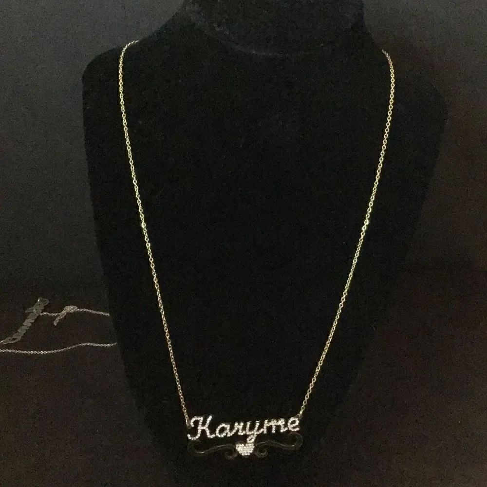 Name necklace “Karyme” rhinestone and stainless